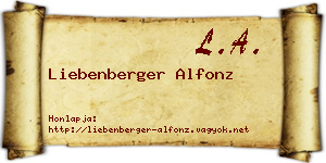 Liebenberger Alfonz névjegykártya